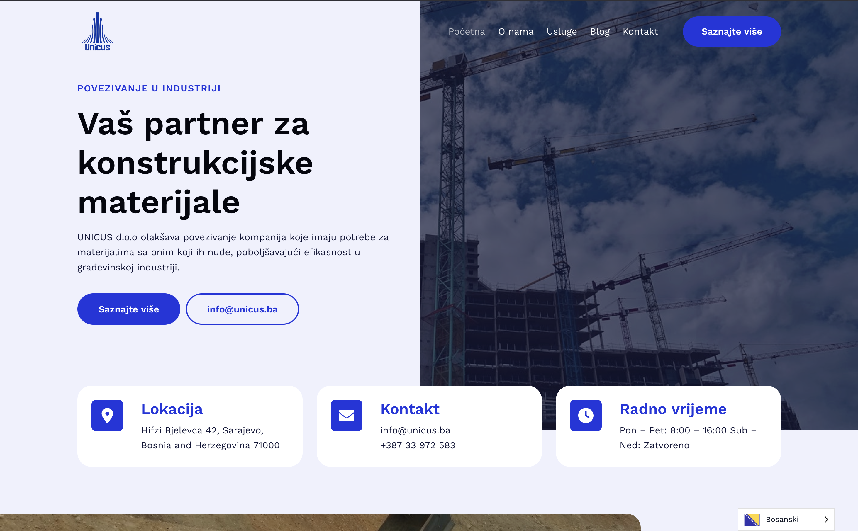 UNICUS d.o.o. Website